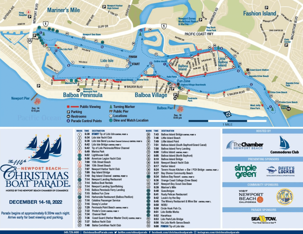 Balboa Island map Newport Beach