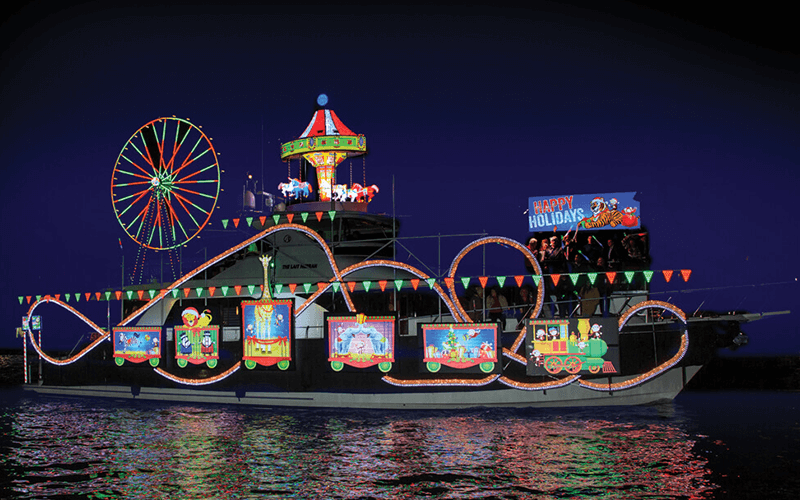 Christmas boat parade newport beach lido marina