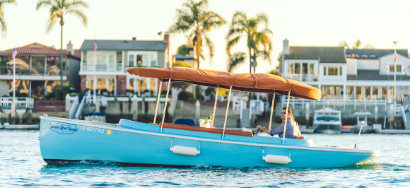 Blue Fantail 217 Electric Boat Rental Newport Beach