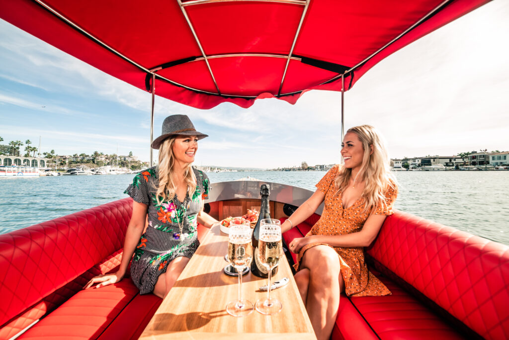 Electric boat ride in Newport Beach